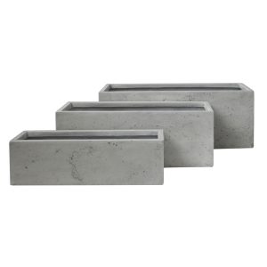 ΣΕΤ 3ΤΜΧ ΓΛΑΣΤΡΕΣ ΟΡΘΟΓΩΝΙΕΣ GARDENER ΓΚΡΙ CEMENT 81x30x30Υεκ.