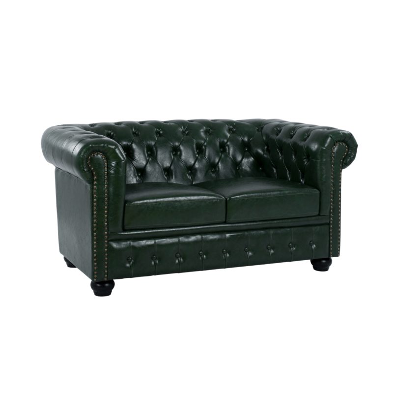 ΚΑΝΑΠΕΣ 2ΘΕΣΙΟΣ T.CHESTERFIELD ΤΕΧΝΟΔΕΡΜΑ ΚΥΠΑΡΙΣΣΙ 150x90x72 εκ.