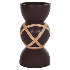 ΔΙΑΚΟΣΜΗΤΙΚΟ ΒΑΖΟ ΔΑΠΕΔΟΥ MAYNARD CEMENT ΣΟΚΟΛΑΤΙ-RATTAN Φ32x62.5Υεκ
