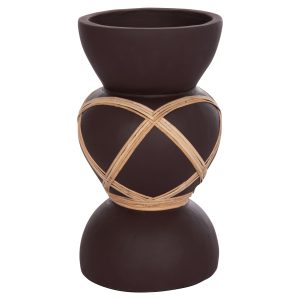 ΔΙΑΚΟΣΜΗΤΙΚΟ ΒΑΖΟ ΔΑΠΕΔΟΥ MAYNARD CEMENT ΣΟΚΟΛΑΤΙ-RATTAN Φ27.5x50Υεκ