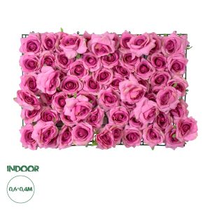 Artificial Garden ROSES STORY Τεχνητό Διακοσμητικό Πάνελ Λουλουδιών - Κάθετος Κήπος σύνθεση Βυσσινί Τριαντάφυλλα Μ40 x Π60 x Υ15cm