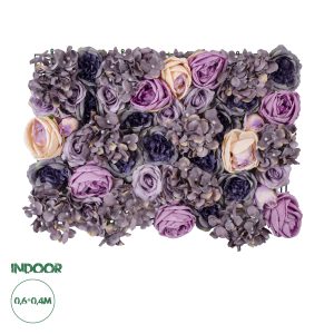 Artificial Garden ROSES STORY Τεχνητό Διακοσμητικό Πάνελ Λουλουδιών - Κάθετος Κήπος σύνθεση Μωβ & Ροζ Τριαντάφυλλα Μ40 x Π60 x Υ8cm
