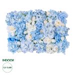 Artificial Garden ROSES STORY Τεχνητό Διακοσμητικό Πάνελ Λουλουδιών - Κάθετος Κήπος σύνθεση Μπλε & Μπεζ Τριαντάφυλλα Μ40 x Π60 x Υ10cm
