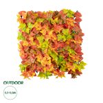 Artificial Garden AUTUMN MAPLE Τεχνητό Διακοσμητικό Πάνελ Φυλλωσιάς - Κάθετος Κήπος σύνθεση Φθινοπωρινός Σφένδαμος Μ50 x Π50 x Υ10cm