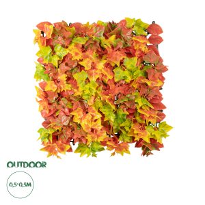 Artificial Garden AUTUMN MAPLE Τεχνητό Διακοσμητικό Πάνελ Φυλλωσιάς - Κάθετος Κήπος σύνθεση Φθινοπωρινός Σφένδαμος Μ50 x Π50 x Υ10cm