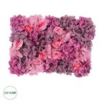 Artificial Garden ROSES STORY PURPLE Τεχνητό Διακοσμητικό Πάνελ Λουλουδιών - Κάθετος Κήπος σύνθεση Αμβροσία Μ60 x Π40 x Υ6cm