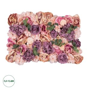 Artificial Garden ROSES STORY PINK Τεχνητό Διακοσμητικό Πάνελ Λουλουδιών - Κάθετος Κήπος σύνθεση Αμβροσία Μ60 x Π40 x Υ6cm