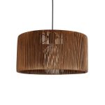 KYCLOS Boho Κρεμαστό Φωτιστικό Καπέλο Μονόφωτο 1 x E27 IP20 Καφέ Rattan - M40 x Π40 x Υ25.5cm