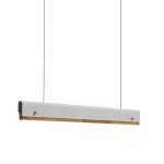 Φωτιστικό οροφής Rafmole Led λευκό μέταλλο-ξύλο 120x7.5εκ