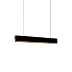 Φωτιστικό οροφής Rafmole led μαύρο μέταλλο-ξύλο 120x7.5εκ