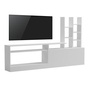 Σύνθετο σαλονιού Seruno σε λευκή απόχρωση 170x25x100εκ