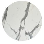 ΕΠΙΦΑΝΕΙΑ ΤΡΑΠΕΖΙΟΥ HPL ΣΤΡΟΓΓΥΛΗ ΛΕΥΚΟ ΜΑΡΜΑΡΟ Φ120εκ.