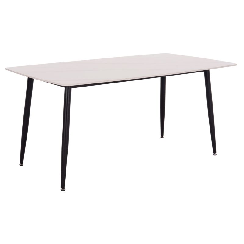 ΤΡΑΠΕΖΙ RAVEN ΚΕΡΑΜΙΚΟ TOP ΜΕ ΟΨΗ ΛΕΥΚΟ ΜΑΡΜΑΡΟ 160x80x74Υεκ.