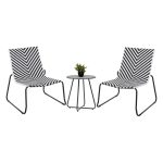 ΣΕΤ LOUNGE 3TMX ΕΞ.ΧΩΡΟΥ PONY ΜΕΤΑΛΛΟ ΣΕ ΓΚΡΙ--ΣΥΝΘ.RATTAN ΣΕ ΛΕΥΚΟ-ΜΑΥΡΟ