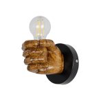 FIST Μοντέρνο Φωτιστικό Τοίχου Απλίκα με Ντουί Καφέ