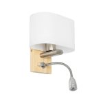 ELEGANT Μοντέρνο Φωτιστικό Τοίχου Λευκό & Μπεζ