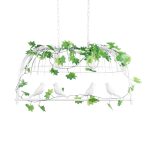 NEST Vintage Κρεμαστό Φωτιστικό Οροφής με Ντουί Λευκό & Πράσ