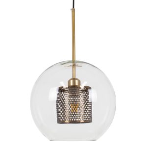 AVERY Μοντέρνο Κρεμαστό Φωτιστικό Οροφής με Ντουί Διάφανο &