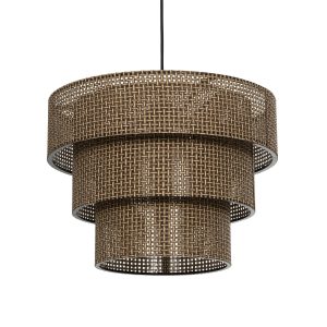 LEVEL Μοντέρνο Κρεμαστό Φωτιστικό Οροφής με Ντουί 1 x E27 AC 220-240V IP20 - Καφέ - Μ39 x Π39 x Υ30cm