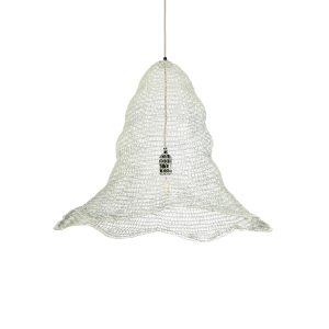 KENTUCKY Vintage Κρεμαστό Φωτιστικό Οροφής με Ντουί 1 x E27 AC 220-240V IP20 - Λευκό - Μ60 x Π60 x Υ52cm