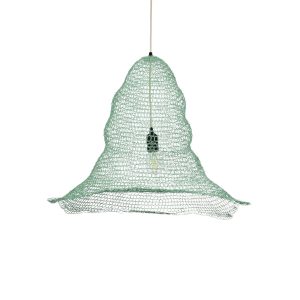 KENTUCKY Vintage Κρεμαστό Φωτιστικό Οροφής με Ντουί 1 x E27 AC 220-240V IP20 - Τιρκουάζ - Μ60 x Π60 x Υ52cm