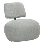 Πολυθρόνα Stonie μπουκλέ ύφασμα σε φυστικί απόχρωση 67x73x67εκ