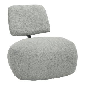 Πολυθρόνα Stonie μπουκλέ ύφασμα σε φυστικί απόχρωση 67x73x67εκ