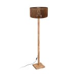 HOLZ Μοντέρνο Επιδαπέδιο Φωτιστικό Μονόφωτο 1 x E27 IP20 Μπέζ Ξύλο - Μ30 x Π30 x Y140cm