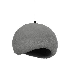 STONE Μοντέρνο Κρεμαστό Φωτιστικό Οροφής με Ντουί 1 x E27 AC 220-240V IP20 - Γκρι - Μ35 x Π31 x Υ26cm