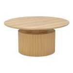 Τραπέζι σαλονιού Opols mdf σε φυσική απόχρωση Φ90x42εκ