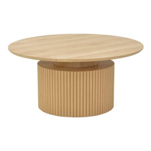 Τραπέζι σαλονιού Opols mdf σε φυσική απόχρωση Φ90x42εκ