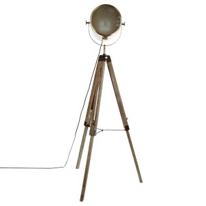 Ρυθμιζόμενο φωτιστικό δαπέδου Mads E27 bronze-καφέ 62.5x57x150εκ