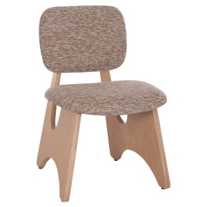 ΚΑΡΕΚΛΑ ΤΡΑΠΕΖΑΡΙΑΣ BELLISI ΚΑΦΕ ΥΦΑΣΜΑ-PLYWOOD ΧΡΩΜΑ ΔΡΥΟΣ 53x56x78Υεκ. -Τιμή Σετ 2 τεμ.
