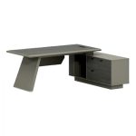 ΓΡΑΦΕΙΟ ΕΠΑΓΓΕΛΜΑΤΙΚΟ LUX SERIES 196Χ150Χ75Υ - Αναστρέψιμη Γωνία Σταχτί Μόκα