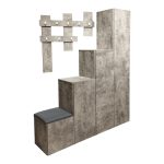 Έπιπλο εισόδου γκρι oak 150x37x180εκ