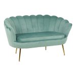 Καναπές 2θέσιος Daimon βελούδο σε φυστικί απόχρωση 134x70x77εκ