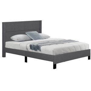 ΚΡΕΒΑΤΙ TRILLOP ΓΚΡΙ ΥΦΑΣΜΑ ΓΙΑ ΣΤΡΩΜΑ 160X200εκ.