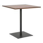 Τραπέζι Nerobian mdf σε καρυδί απόχρωση 70x70x75εκ