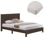 ΚΡΕΒΑΤΙ ΔΙΠΛΟ & ΣΤΡΩΜΑ TRILLOP ΚΑΦΕ ΥΦΑΣΜΑ--ΓΙΑ 160x200εκ