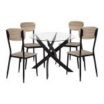 ΣΕΤ 5ΤΜΧ ΤΡΑΠΕΖΙ ΜΑΥΡΟ & ΚΑΡΕΚΛΕΣ SONAMA ΜΕ ΜΑΥΡΙΑ ΠΟΔΙΑ