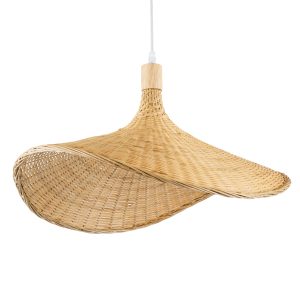 CUBA Boho Κρεμαστό Φωτιστικό Οροφής με Ντουί 1 x E27 AC 220-240V IP20 - Μπεζ - Μ53 x Π53 x Υ30cm