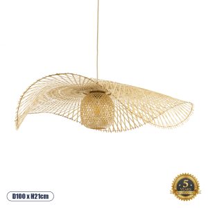 CINNABAR Boho Κρεμαστό Φωτιστικό Οροφής με Ντουί 1 x E27 AC 220-240V IP20 - Μπεζ - Μ100 x Π100 x Υ21cm