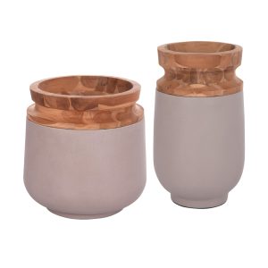 ΔΙΑΚΟΣΜΗΤΙΚΑ ΒΑΖΑ ΔΑΠΕΔΟΥ 2ΤΜΧ LINTER FIBER CEMENT TAUPE-ΞΥΛΟ ΤΕΑΚ 47Υ & 60Υεκ