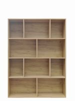 Βιβλιοθήκη Evergin mdf σε oak απόχρωση 100x30x135εκ
