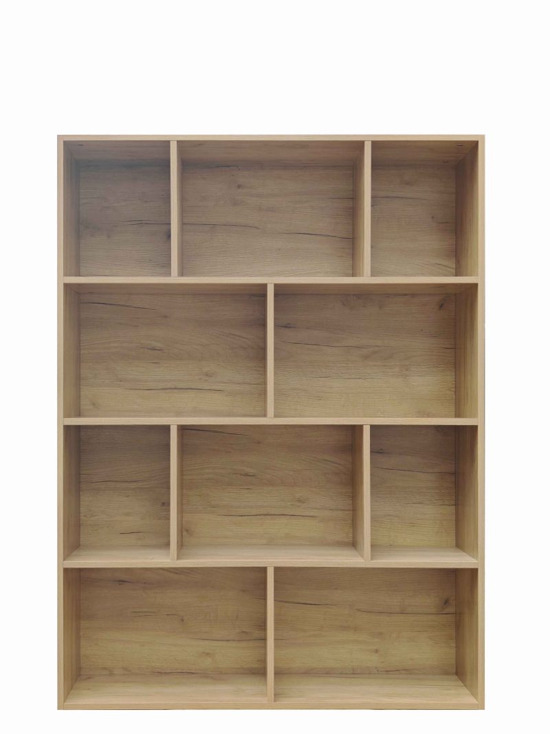 Βιβλιοθήκη Evergin mdf σε oak απόχρωση 100x30x135εκ