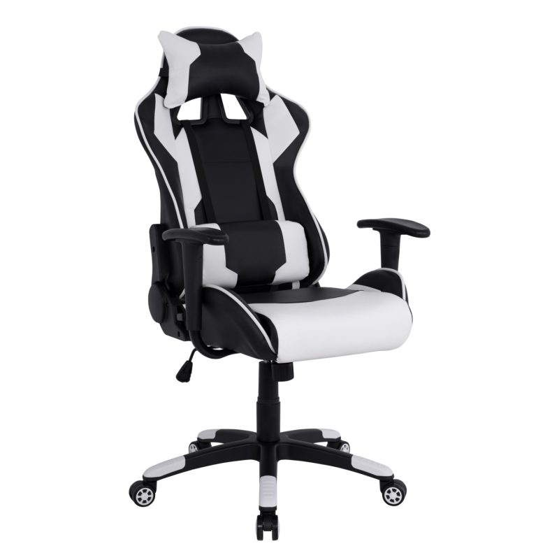 ΠΟΛΥΘΡΟΝΑ GAMING DARIUS ΜΑΥΡΗ-ΛΕΥΚΗ 66,5x70x(122-129) cm