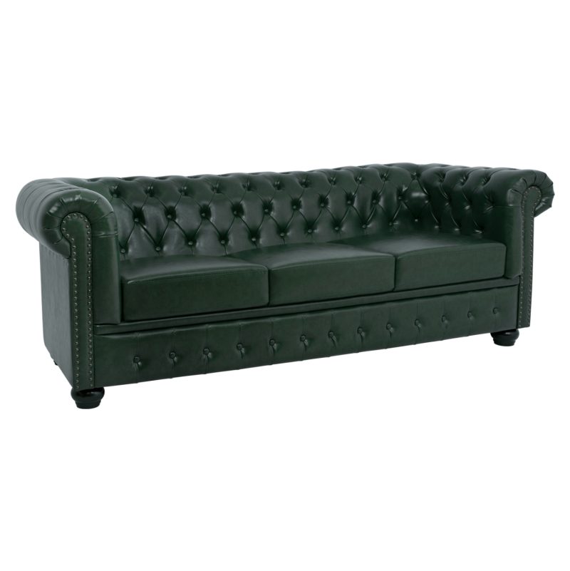 ΚΑΝΑΠΕΣ 3ΘΕΣΙΟΣ T.CHESTERFIELD ΤΕΧΝΟΔΕΡΜΑ ΚΥΠΑΡΙΣΣΙ 208x90x73 εκ.