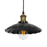 MARGI Vintage Κρεμαστό Φωτιστικό Οροφής με Ντουί 1 x E27 AC 220-240V IP20 - Μαύρο & Χρυσό - Μ26 x Π26 x Υ14cm
