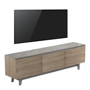 Έπιπλο τηλεόρασης Kasandra μπεζ μαρμάρου-sonoma 180x35x48.5εκ