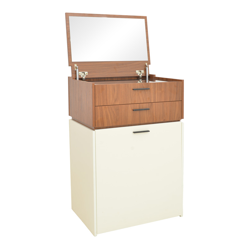 Τουαλέτα κρεβατοκάμαρας Sonlen σε καρυδί-κρεμ απόχρωση 60x45x130εκ